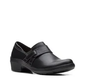 Półbuty damskie - Clarks Angie Poppy [Black Leather] - Rozmiar 39 - miniaturka - grafika 1