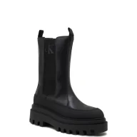 Sztyblety damskie - Calvin Klein Jeans Skórzane sztyblety FLATFORM CHELSEA - miniaturka - grafika 1