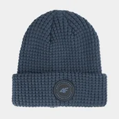 Czapki damskie - Czapka Dziecięca 4F Zimowa Dwuwarstwowa Granatowa CAPM379 Granatowy - miniaturka - grafika 1