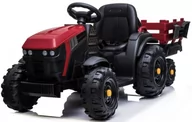 Pojazdy elektryczne dla dzieci - Traktor na akumulator Titanium Z Przyczepą Czerwony - miniaturka - grafika 1