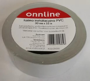 Onnline Taśma instalacyjna PVC 33m x 50mm - Taśmy izolacyjne i naprawcze - miniaturka - grafika 1