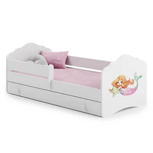 Łóżko dziecięce FALA z szufladą i barierką 160x80 Syrenka - Łóżka dla dzieci i młodzieży - miniaturka - grafika 1