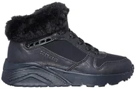 Botki damskie - Skechers Uno Lite Comfurt Collar Botki, czarne, 34 EU, Czarny, 1.5 UK Child - miniaturka - grafika 1