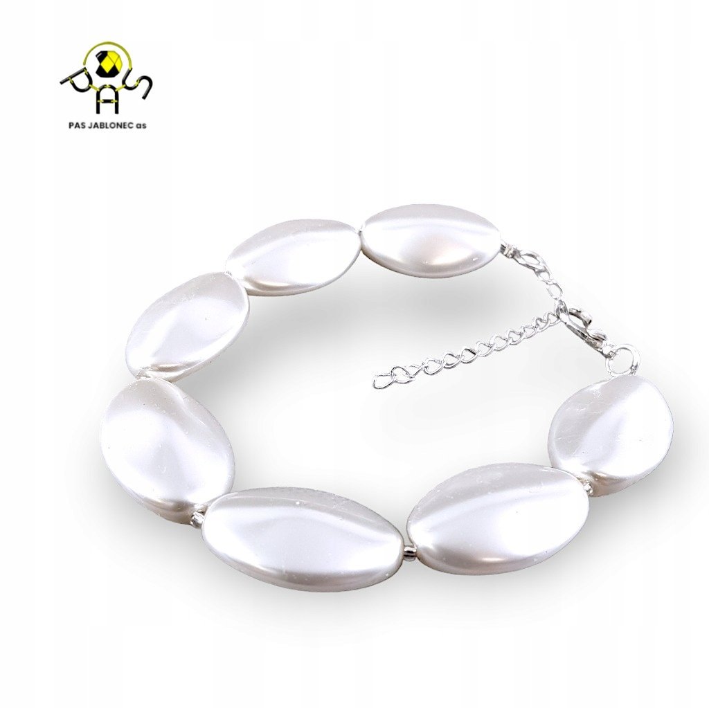 Pestka Perłowa Bransoletka z Pereł Biała