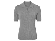 Koszulki i topy damskie - esmara® Koszulka polo damska (Szary, L(44/46)) - miniaturka - grafika 1