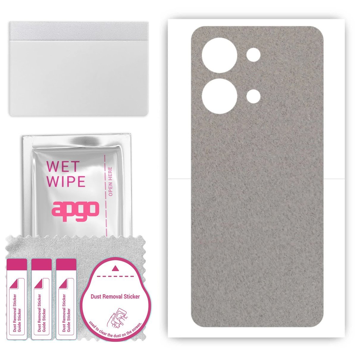 Folia naklejka skórka strukturalna na TYŁ Zamsz do OnePlus Nord 3 5G - Zamsz Szary - apgo SKINS