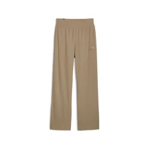 Damskie spodnie ESS ELEVATED z prostymi nogawkami PUMA Oak Branch Beige - Spodnie sportowe damskie - miniaturka - grafika 1