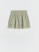 Sukienki i spódniczki dla dziewczynek - Reserved - Muślinowa spódnica - oliwkowy - miniaturka - grafika 1