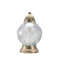 Lampiony i znicze - Znicz szklany W 28 tęcza 33 cm złoty - miniaturka - grafika 1