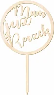 Baby shower i roczek - Topper drewniany na tort na roczek - Mam już roczek - 1 szt. - miniaturka - grafika 1