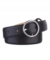 Paski - Pasek Damski Do Spodni Skórzany Skóra Naturalna PUCCINI Czarny PAD202S 1 - miniaturka - grafika 1