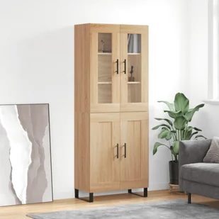 Witrynka, dąb sonoma, 69,5x34x180 cm, materiał drewnopochodny Lumarko! - Witryny Witrynka, dąb sonoma, 69,5x34x180 cm, materiał drewnopochodny Lumarko! - Witryny - miniaturka - grafika 1