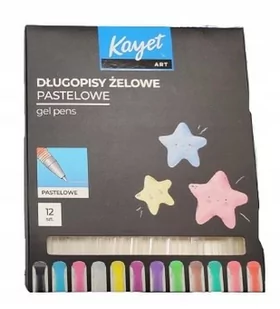 Długopisy żelowe pastelowe 12 szt. Kayet - Długopisy - miniaturka - grafika 1