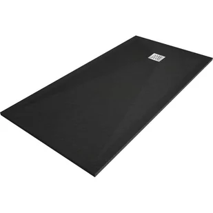 Mexen Stone+ brodzik kompozytowy prostokątny 200 x 100 cm, czarny - Brodziki prysznicowe - miniaturka - grafika 1