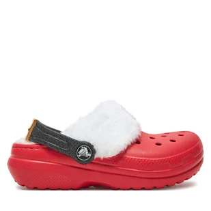 Klapki Crocs Classic Lined Santa Clog K 210931 Czerwony - Buty dla chłopców - miniaturka - grafika 1