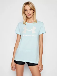 Koszulki i topy damskie - Under Armour T-Shirt UA Sportstyle Graphic 1356305 Niebieski Regular Fit - grafika 1