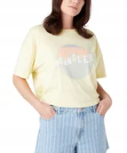 Koszulki i topy damskie - T-shirt Wrangler GIRLFRIEND TEE 112328933 W7XIEVX6Z French Vanilla XS - miniaturka - grafika 1