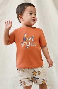 Mayoral komplet bawełniany niemowlęcy kolor pomarańczowy - Dresy i komplety dla chłopców - miniaturka - grafika 1