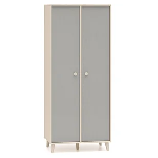 Szafa dwudrzwiowa młodzieżowa MEVEL 02 80cm Szary, piaskowy beż - Szafy i szafki dla dzieci - miniaturka - grafika 1