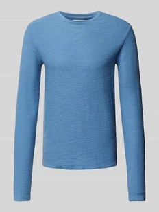 Sweter z dzianiny z okrągłym dekoltem model ‘BHABAS’ - Swetry męskie - miniaturka - grafika 1