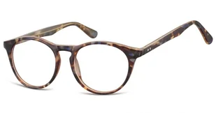 Okulary oprawki korekcyjne okrągłe Lenonki zerówki Sunoptic CP146D szylkret mix - Okulary korekcyjne, oprawki, szkła - miniaturka - grafika 1