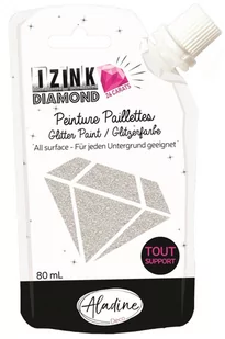 Aladine Aladine Farba brokatowa Holo Srebrna 80 ml Ala80324 - Przybory szkolne - miniaturka - grafika 1
