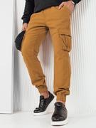 Spodnie męskie - Spodnie męskie bojówki brązowe Dstreet UX4174 - miniaturka - grafika 1