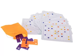 Gra logiczna układanka klocki tetris łamigłówka+ karty 42el. - Łamigłówki - miniaturka - grafika 3