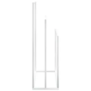 Wolnostojący wieszak na ręczniki, biały, 48x24x79 cm, żelazny Lumarko! - Wieszaki łazienkowe - miniaturka - grafika 5