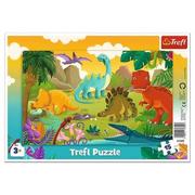 Puzzle - Puzzle 15 el. ramka Dinozaury - miniaturka - grafika 1