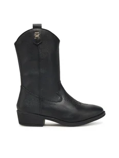 Tommy Hilfiger Kowbojki T3A6-34040-0036999 Czarny - Buty dla chłopców - miniaturka - grafika 1