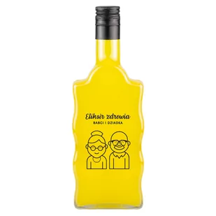 BUTELKA FALA Z NADRUKIEM ELIKSIR ZDROWIA BABCI I DZIADKA - Domowy wyrób alkoholu - miniaturka - grafika 1