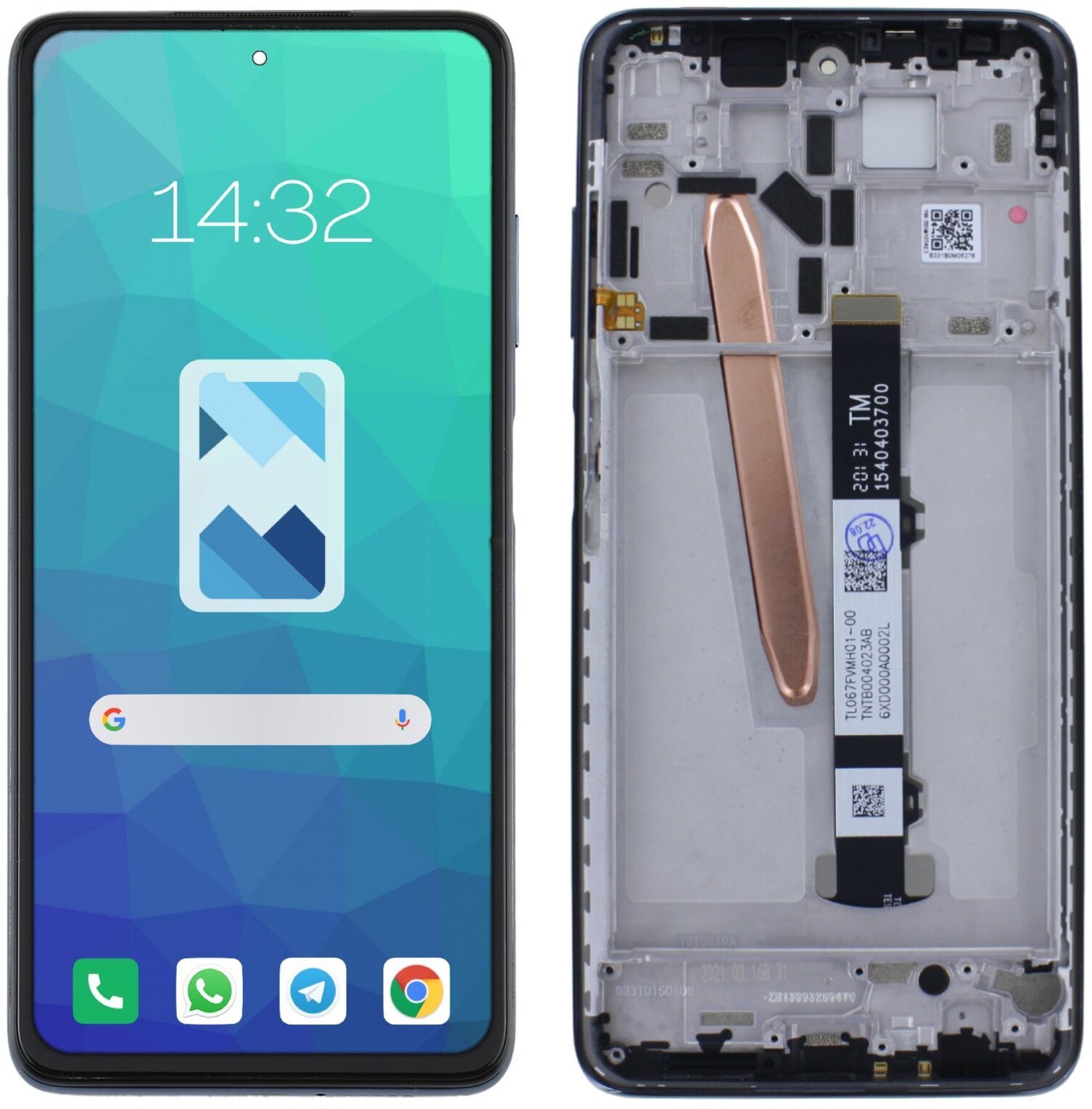 Wyświetlacz LCD Ekran Szybka Dotyk do Xiaomi Poco X3 NFC Czarny RAMKA