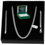 Łańcuszki - MĘSKI SREBRNY ŁAŃCUSZEK BISMARK PR. 925 NA PREZENT - miniaturka - grafika 1