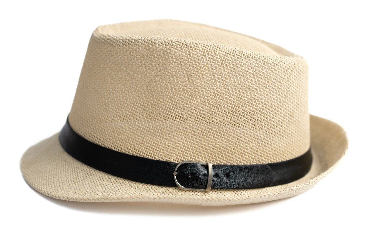 Kapelusz Damski Męski Trilby Słomkowy Plażowy Miejski Lekki Letni Beżowy 60