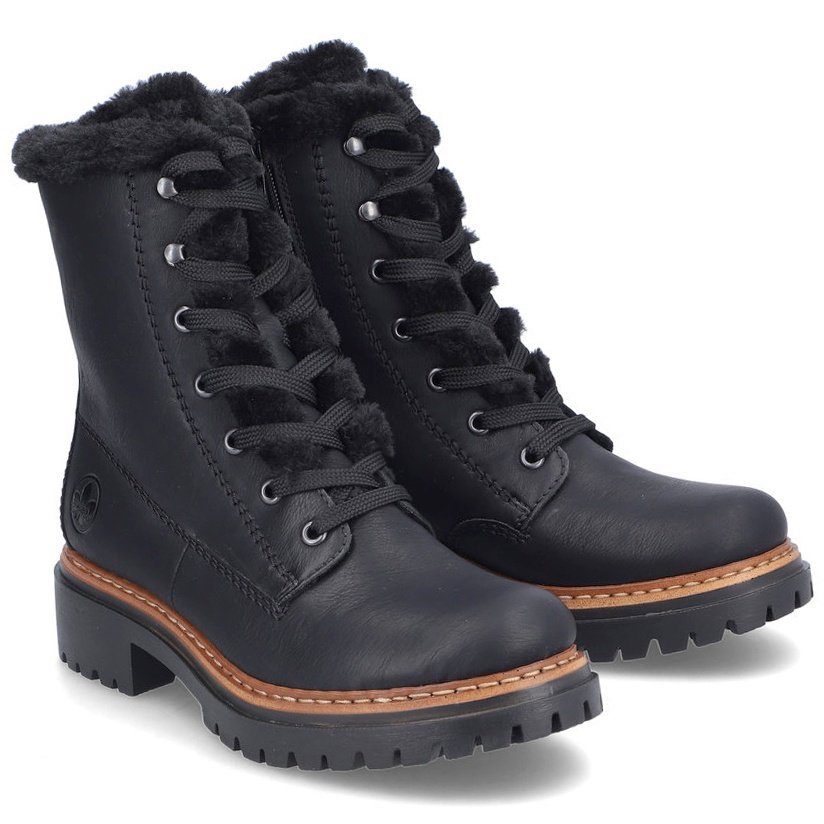 Trzewiki damskie Rieker 72625-00 BLACK 39