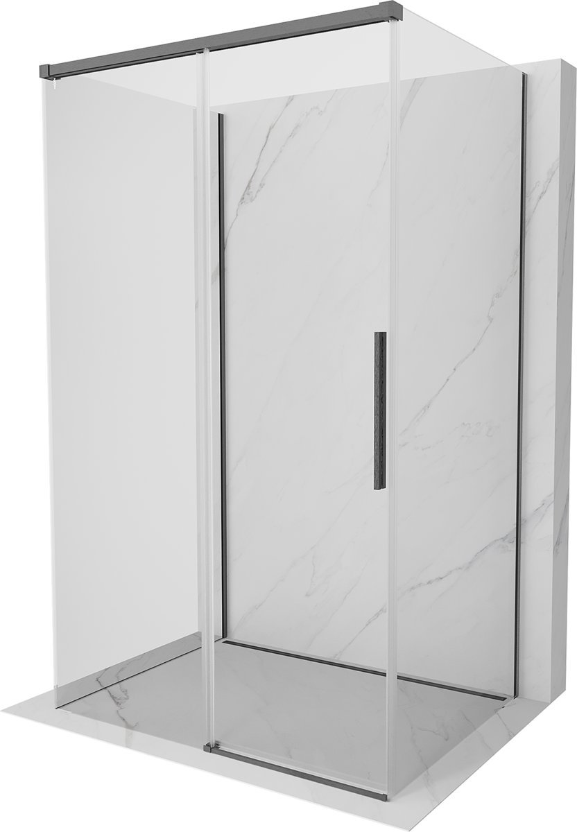 Mexen Rox-3S kabina prysznicowa 3-ścienna rozsuwana 105 x 75 cm, transparent, gun gray szczotkowany - 8C2-105-075-66-00-3S
