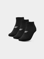 Skarpetki damskie - 4F Skarpety casual przed kostkę (3-pack) damskie - czarne 39-42 - miniaturka - grafika 1