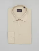 Koszule męskie - koszula terranova 00472 długi rękaw beżowy slim fit - miniaturka - grafika 1