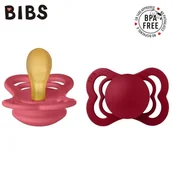 Smoczki uspokajające - BIBS Supreme 2 - Pack Coral & Ruby s Smoczek Symetryczny Kauczuk Hevea - miniaturka - grafika 1