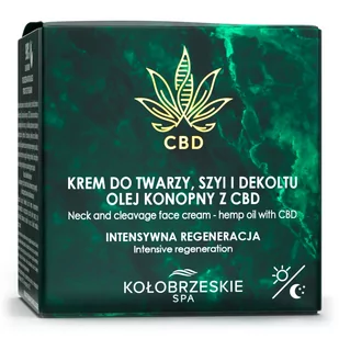 KołobrzeskieSPA, Krem Do Twarzy, Szyi I Dekoltu, Olej Konopny Z Cbd - Kremy do twarzy - miniaturka - grafika 1