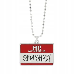 Naszyjnik Chain Slim Shady eminem srebrny prezent hip hop streetwear y2k - Naszyjniki - miniaturka - grafika 1
