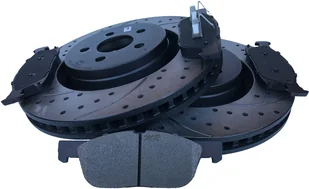 Przednie klocki + WIERCONE tarcze hamulcowe 345mm Ford Fusion Sport 2017- - Tarcze hamulcowe - miniaturka - grafika 2