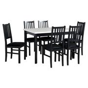 Stoły z krzesłami - Zestaw stół i 6 krzeseł drewnianych MAX 5 P + NILO 7 - miniaturka - grafika 1