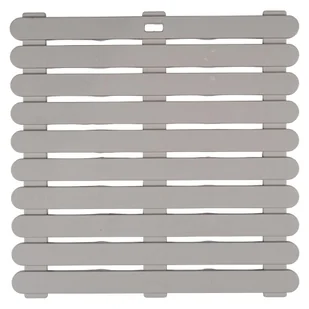 Beżowy plastikowy dywanik łazienkowy 55x55 cm – Wenko - Dywaniki łazienkowe - miniaturka - grafika 1