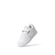 Sneakersy damskie - Reebok Unisex dziecięce sneakersy Classic Leather, White Carbon Vector Blue, 30.5 EU - miniaturka - grafika 1