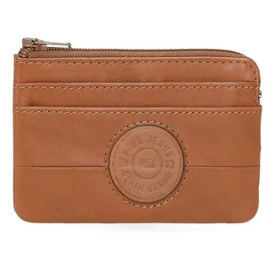Pepe Jeans Cracker Portfel z uchwytem na karty Beżowy 11x7x1,5 cm Skóra by Joumma Bags, beż, Talla única, Portfel na karty - Portfele - miniaturka - grafika 1