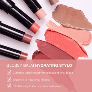 IsaDora Glossy Balm Hydrating Stylo 41 Pink Silk - Błyszczyki do ust - miniaturka - grafika 6