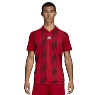 Koszulki sportowe męskie - Adidas, Koszulka męska, Striped 19 JSY DP3199, czerwony, rozmiar XL - miniaturka - grafika 1