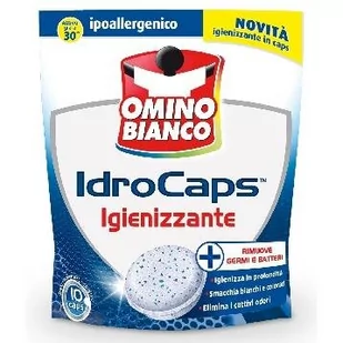 BioLife Omino Bianco Omino Bianco Indro Caps Bianco Vivo wybielające kapsułki do prania (12 szt 240 g) 8003650002112_20180210230448 - Środki do prania - miniaturka - grafika 1